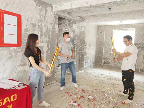恭喜毛家花園北區陳先生家開工大吉！